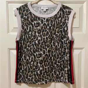 Evereve animal print sleeveless top size small